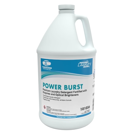 Theochem Laundry Detergent, 1 gal Bottle, Liquid, Fresh, Dark blue, 4 PK 101056-99990-7G